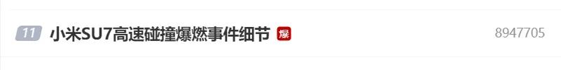 小米SU7爆燃酿悲剧，3名女大学生遇难，事发三天雷军没回应
