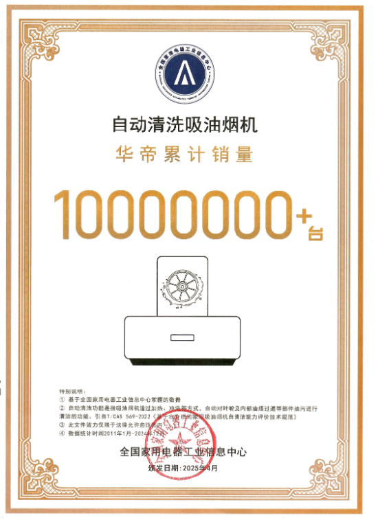 累计销量过千万台，华帝自动清洗油烟机的领先密钥是什么？